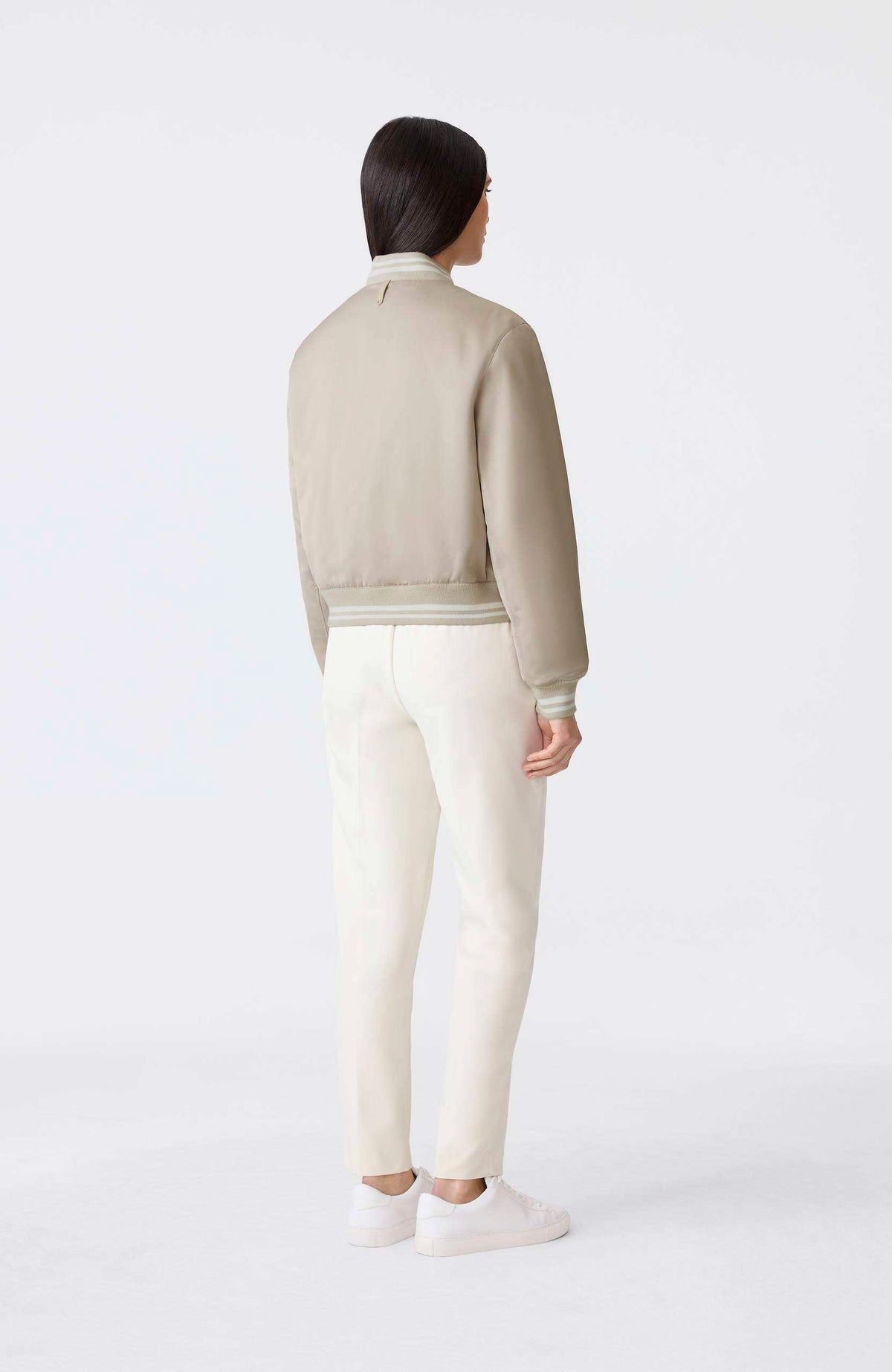 Taupe Ladies Bomber Jacket