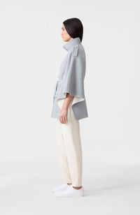 Light Grey Mix-Cream Ladies Wool Cape
