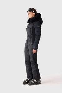 Black Ladies One Piece Ski Suit
