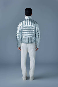 Silver Men's Zip Up Jacket
