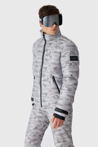 Grey Men's Hooded Down Jacket
