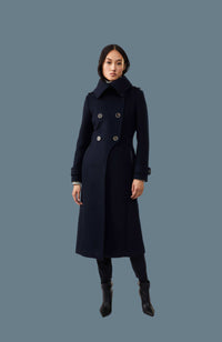 Navy Ladies  Wool Coat