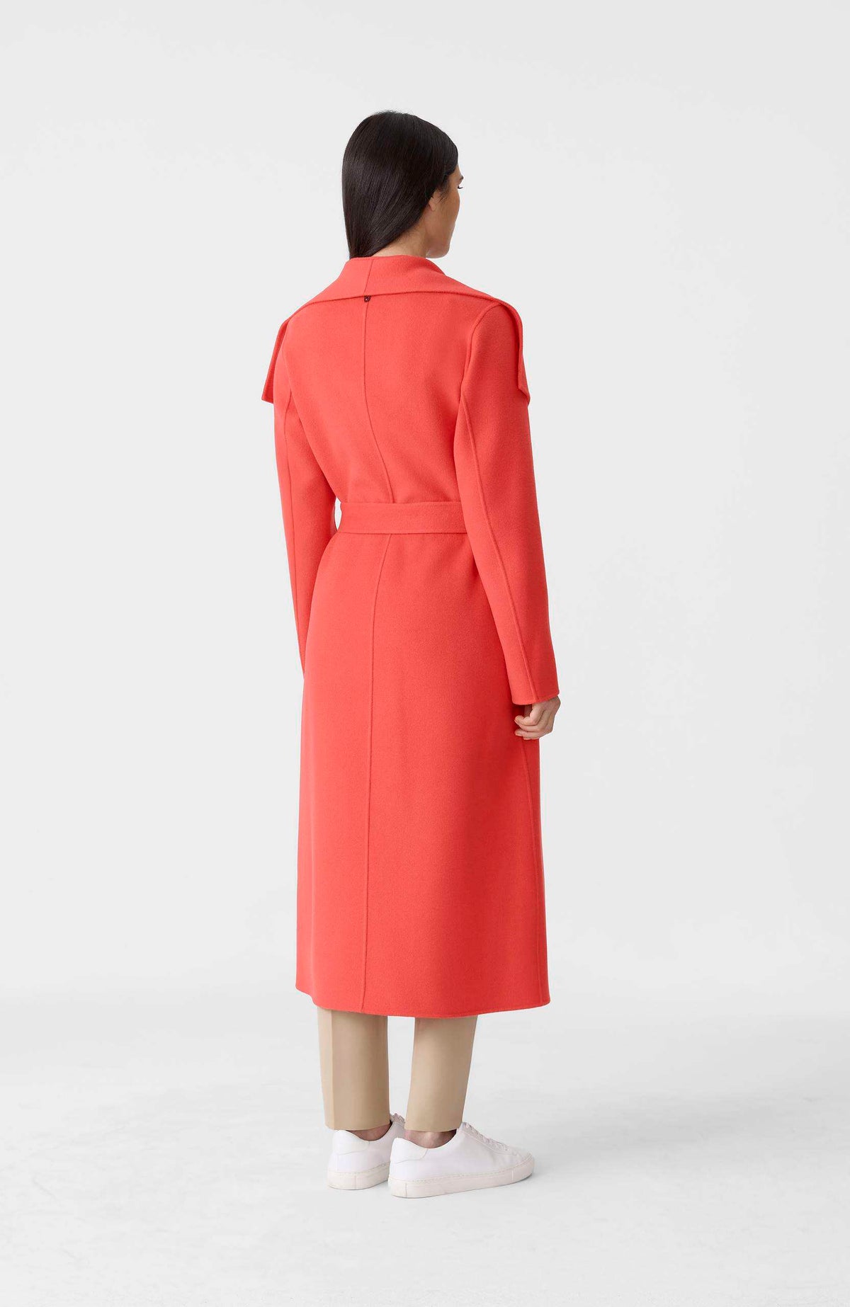 Papaya Ladies Belted Light Wool Coat