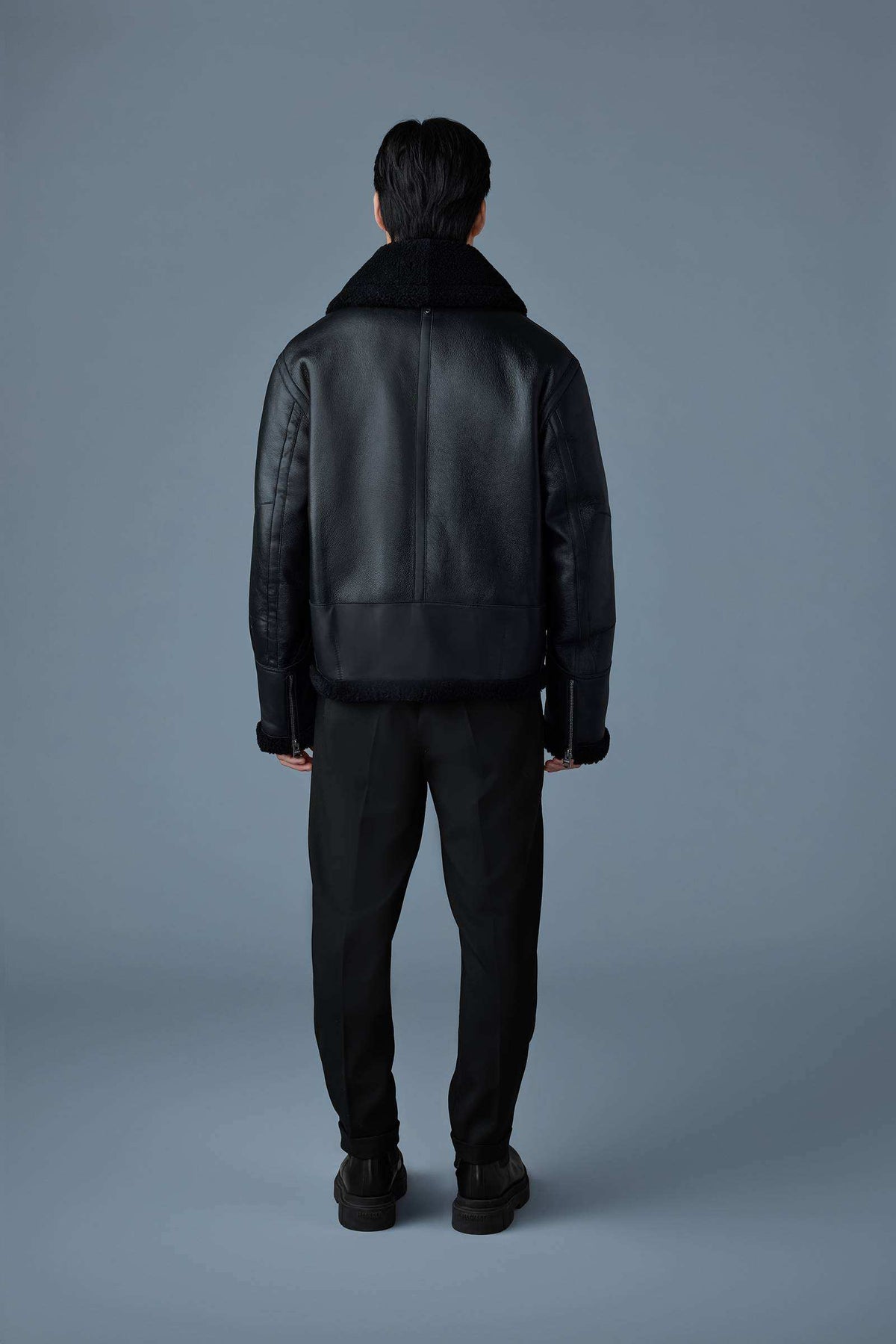 Black Men's Shearling Jacket
