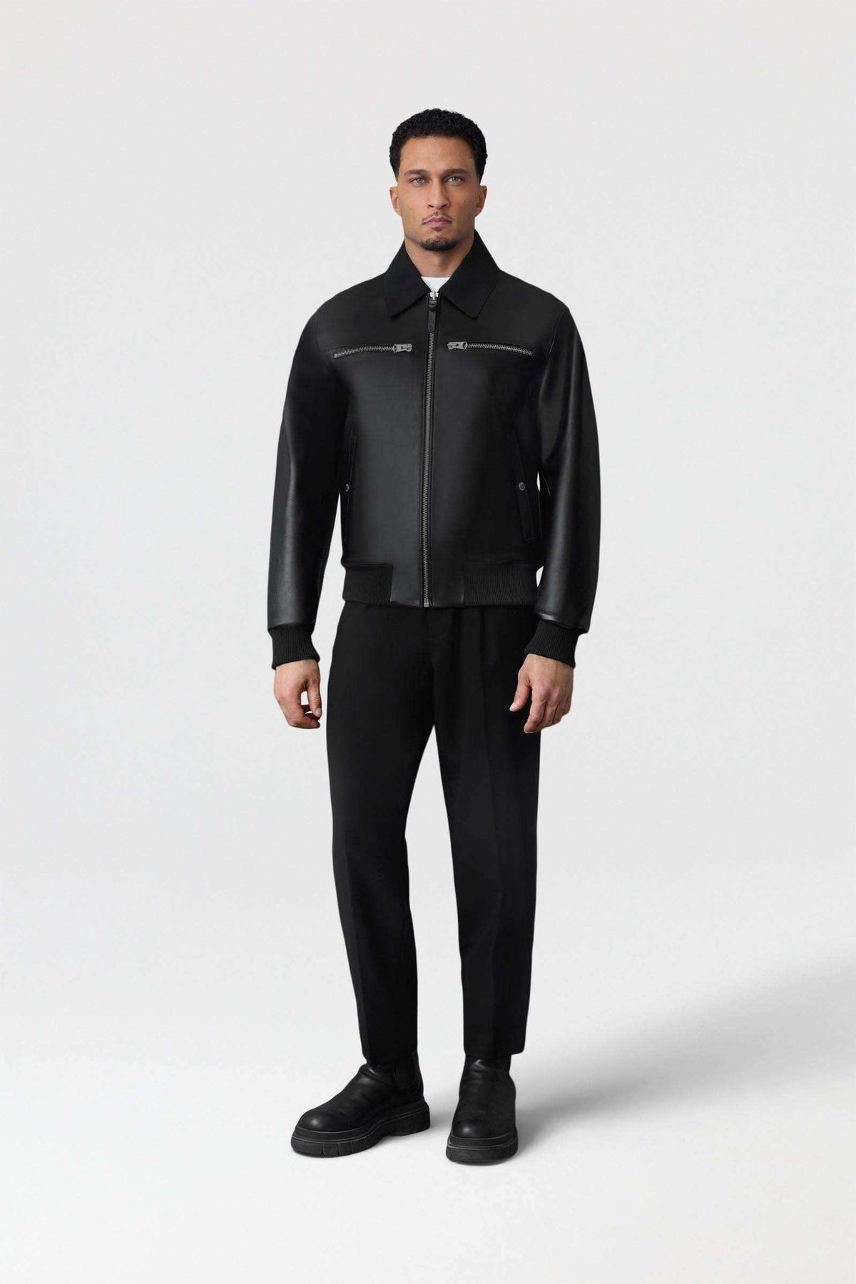 Black Men's Leather Jacket