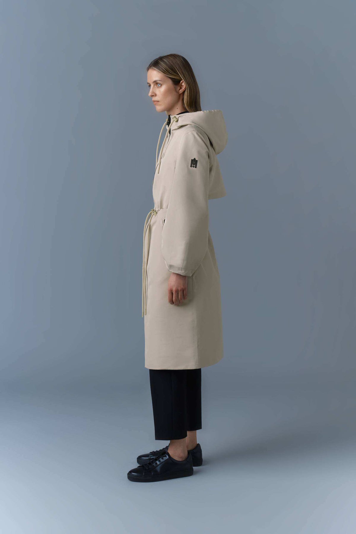 Trench-Celestial Blue Ladies Rainwear/ Rainproof Coat