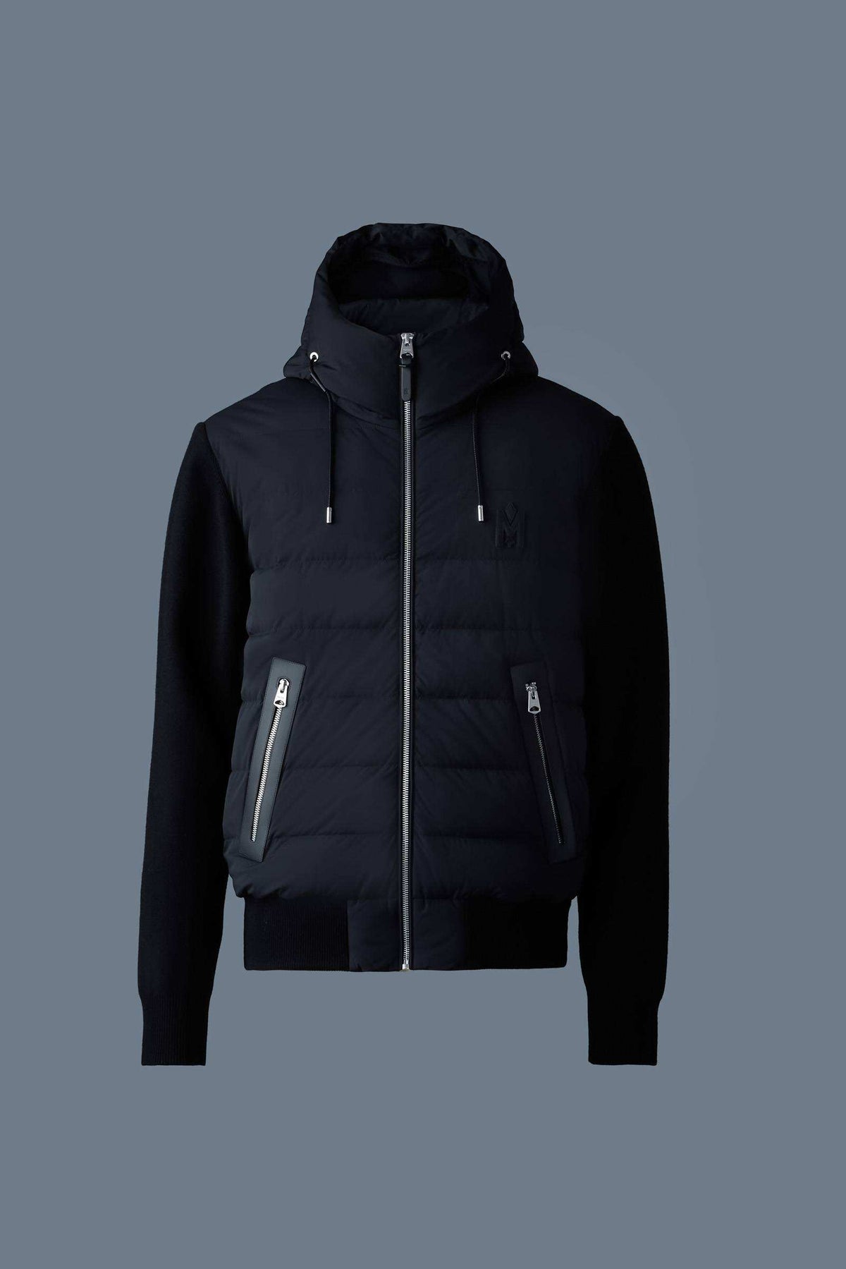Black Men's Hooded Light Down Jacket