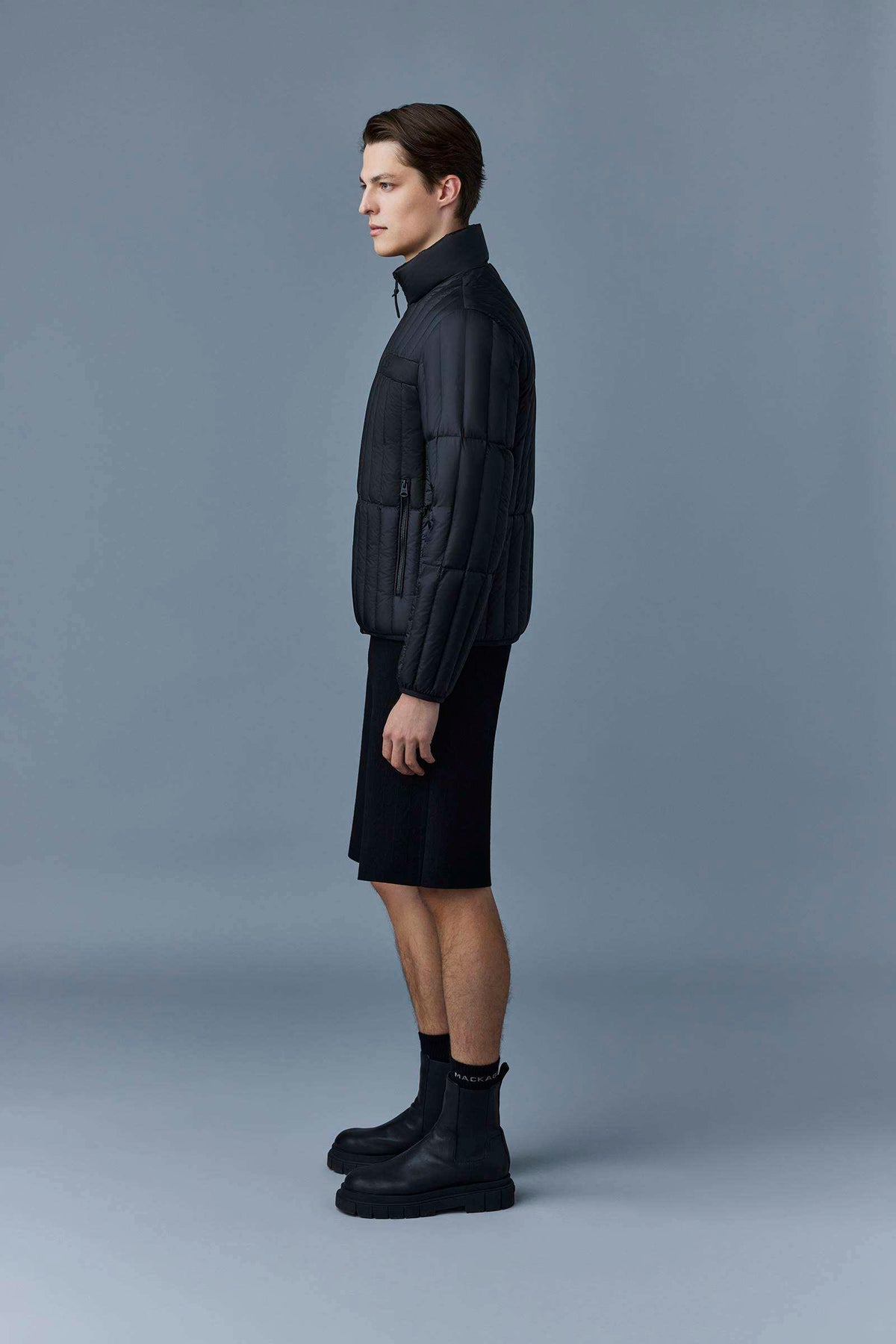 Black Men's Light Down Jacket