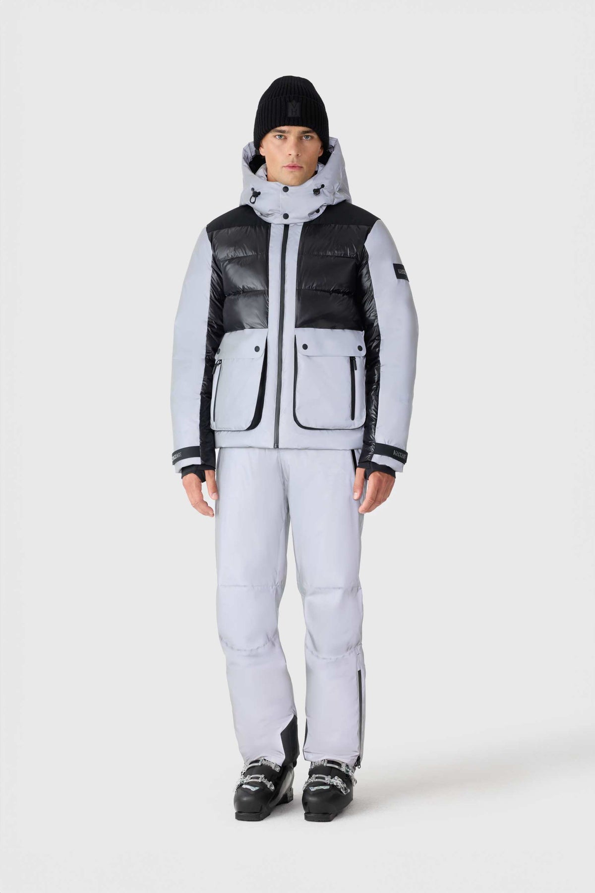 Reflective Men's Hooded Down Jacket