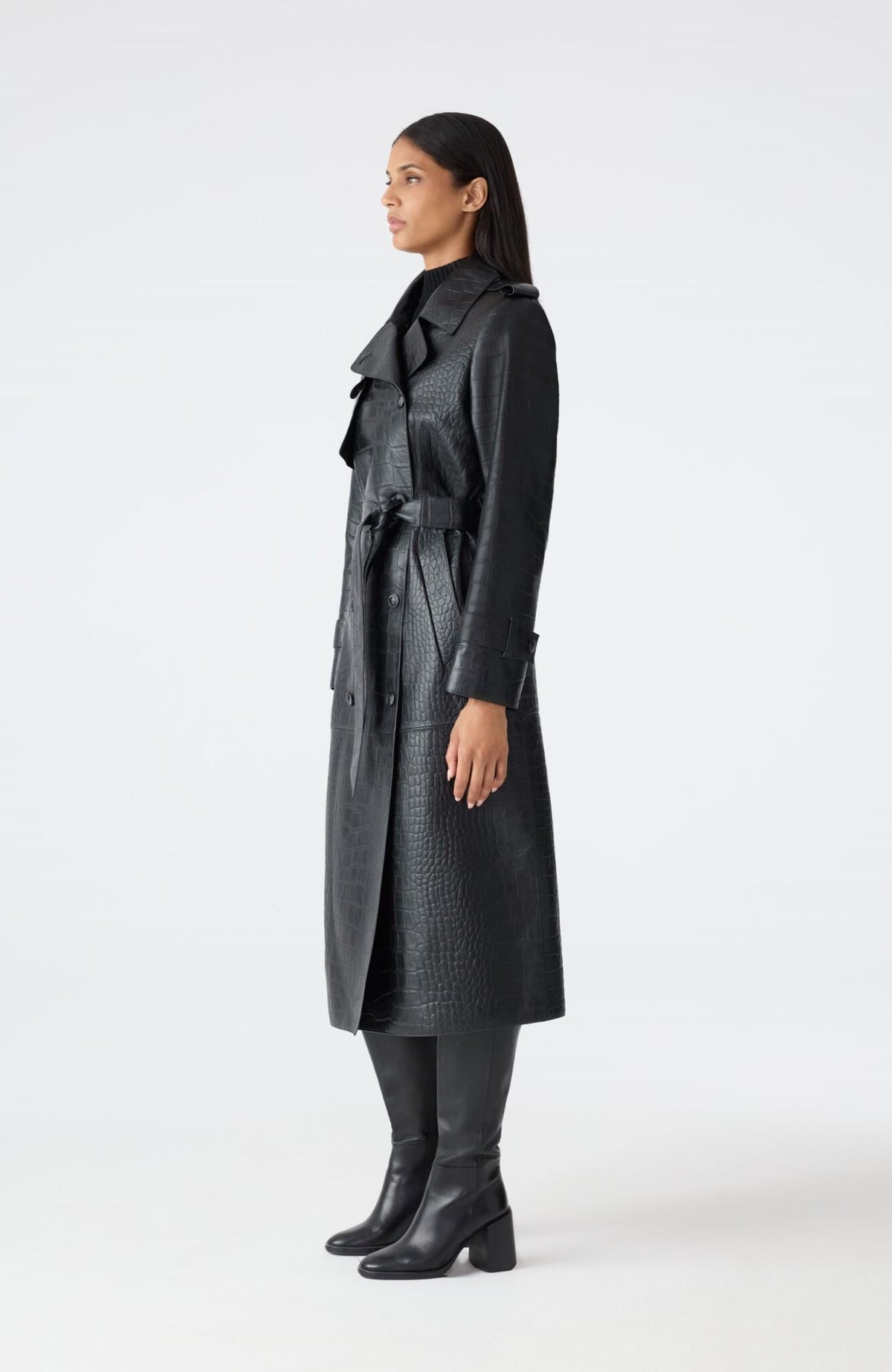 Black Ladies Leather coat