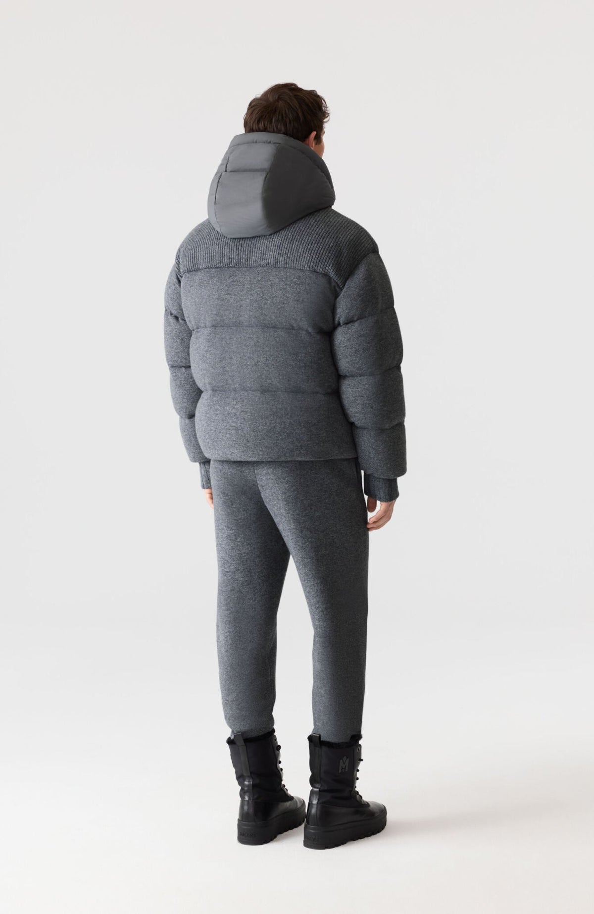 Carbon Mix Men's Hooded Down Jacket