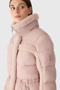 Sepia Rose-Sepia Rose Ladies Hooded MIxed Media Jacket