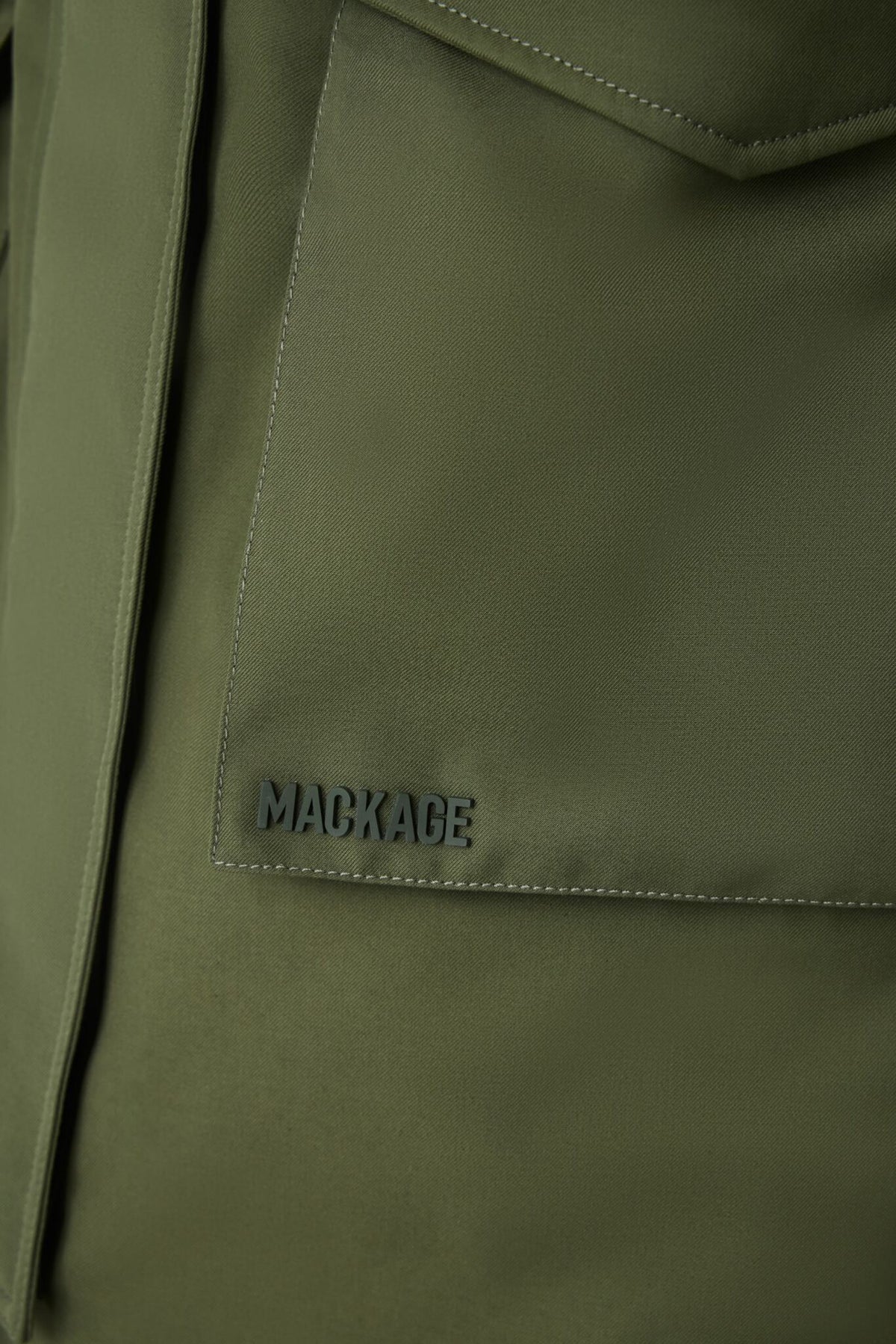 Light Military Ladies Hooded Down Coat