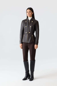 Coffee Ladies Leather coat