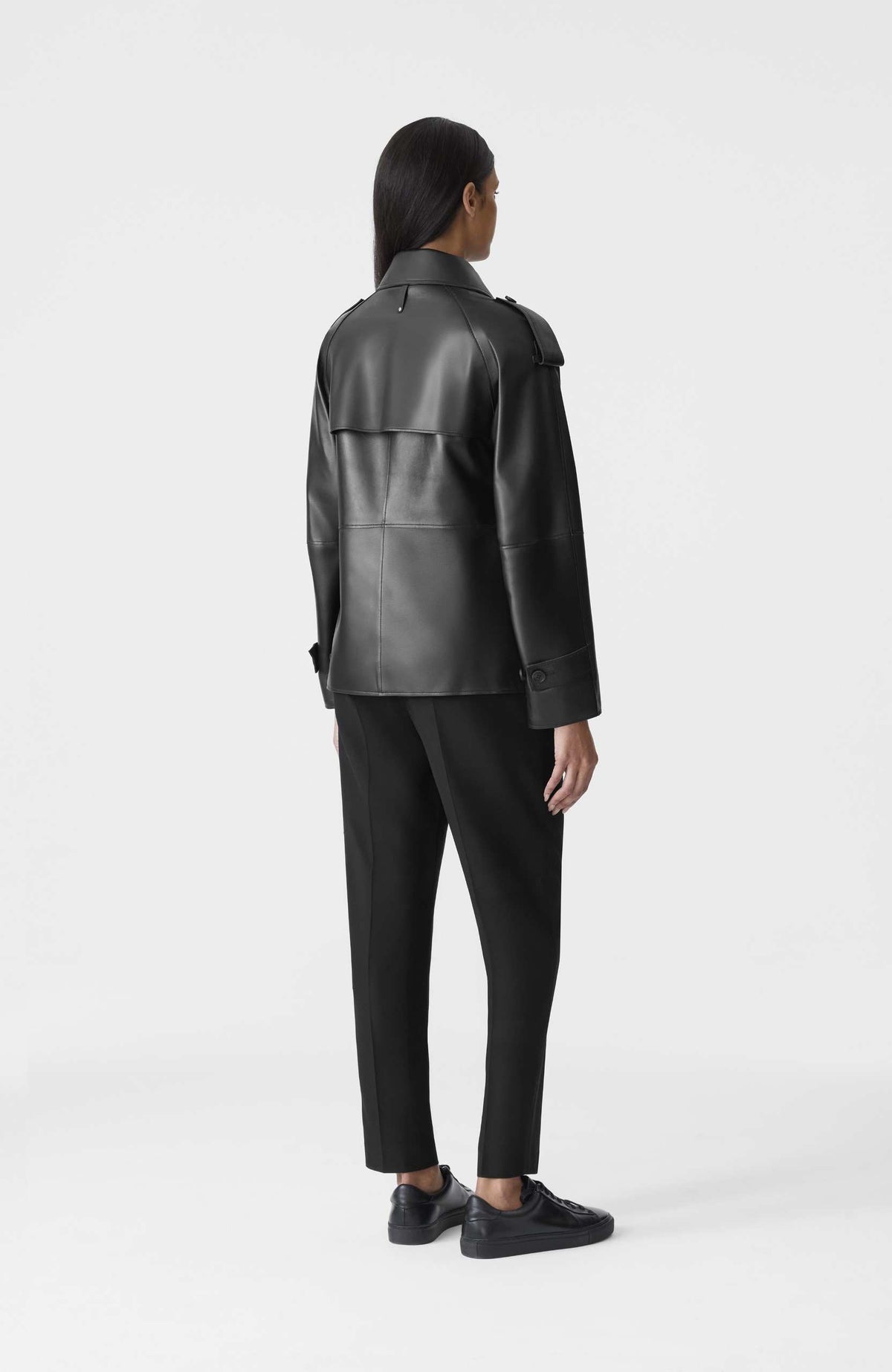 Black Ladies Leather Jacket