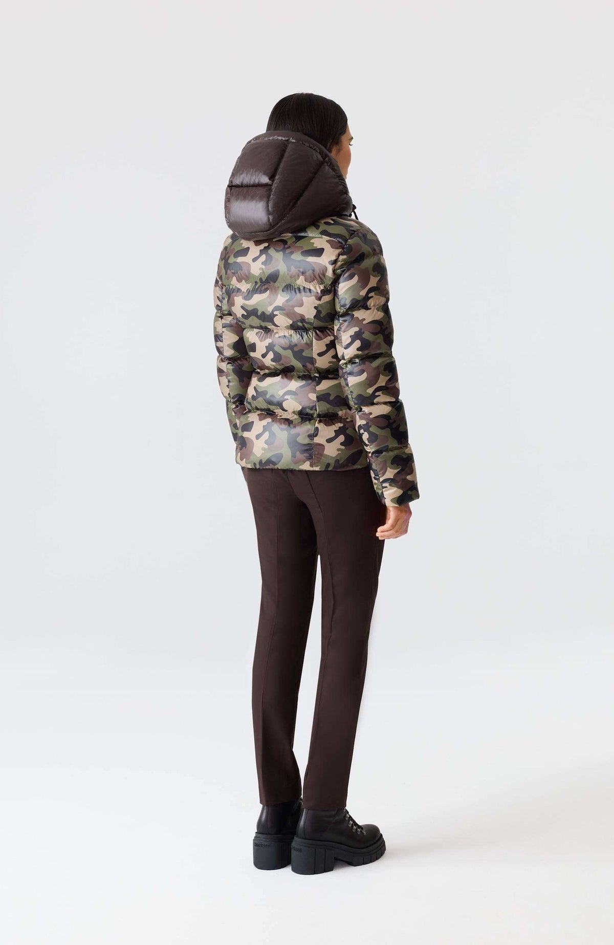 Camouflage Print Ladies Down Jacket