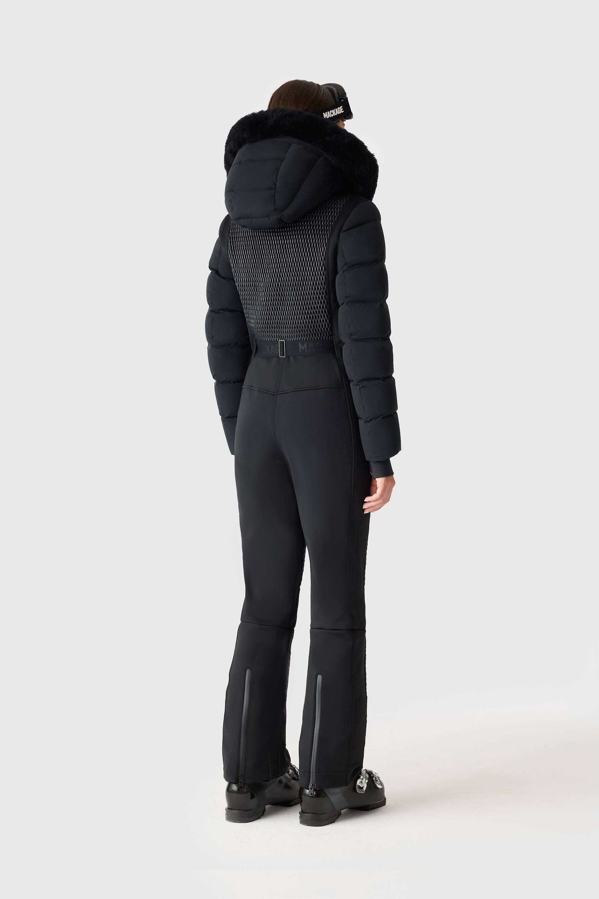 Black Ladies One Piece Ski Suit