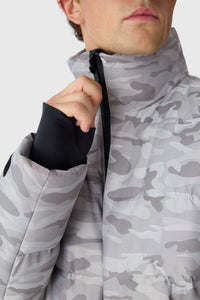 Grey Men's Hooded Down Jacket