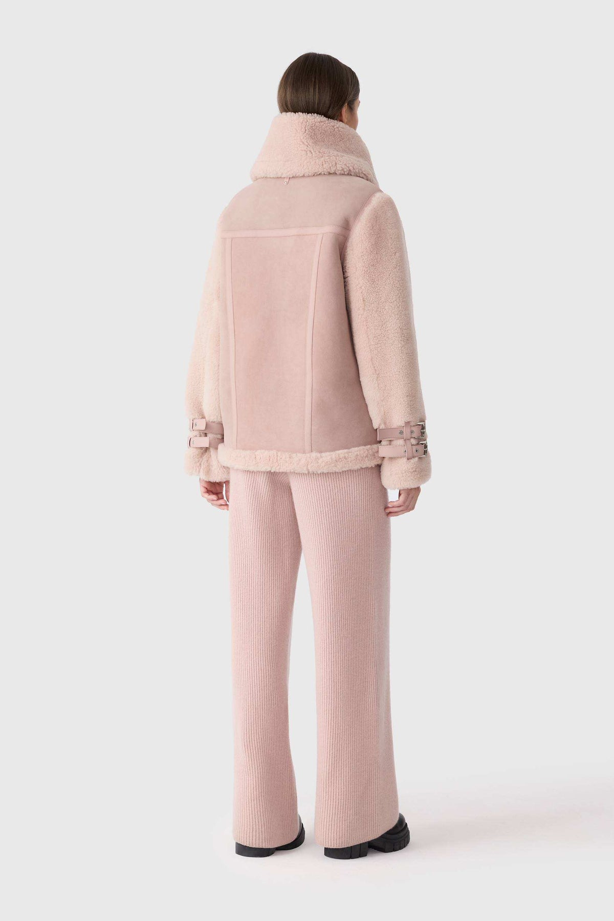 Sepia Rose-Sepia Rose Ladies Shearling Jacket