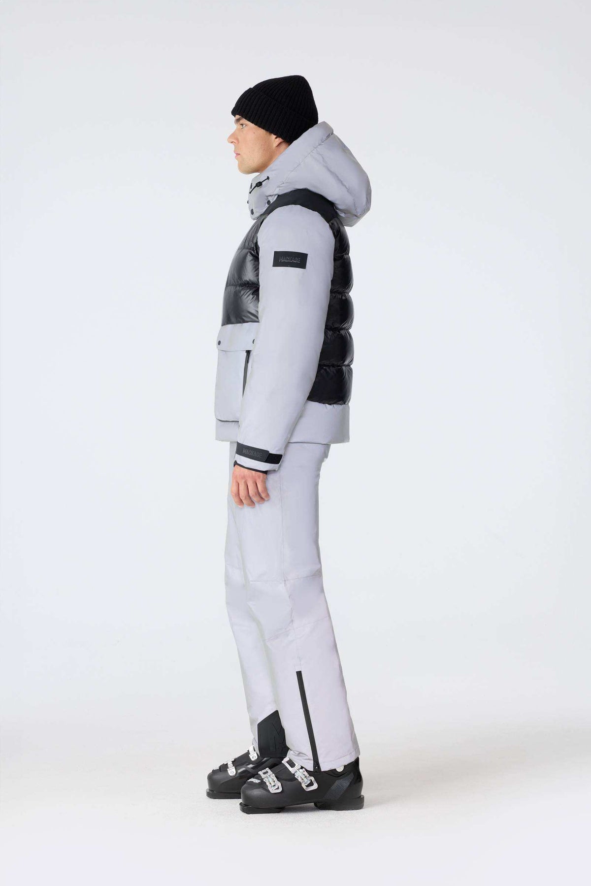 Reflective Men's Hooded Down Jacket