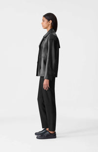 Black Ladies Leather Jacket