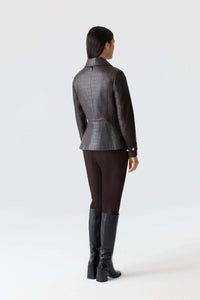 Coffee Ladies Leather coat