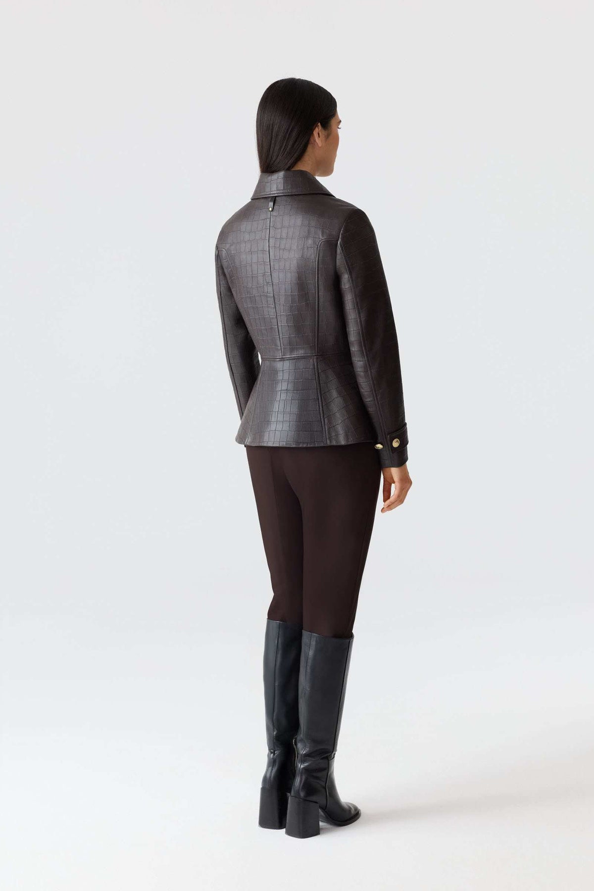 Coffee Ladies Leather coat