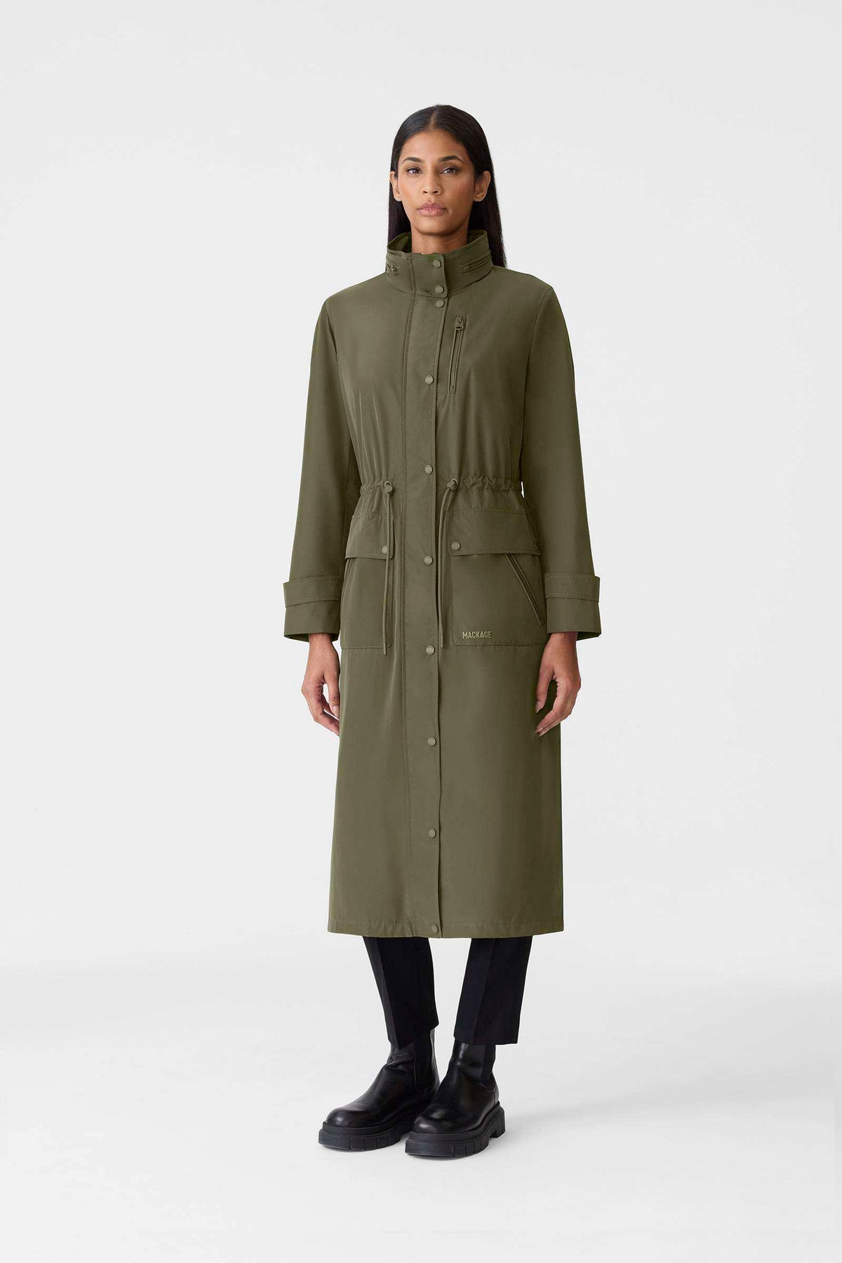 Light Military Ladies Rainwear Coat