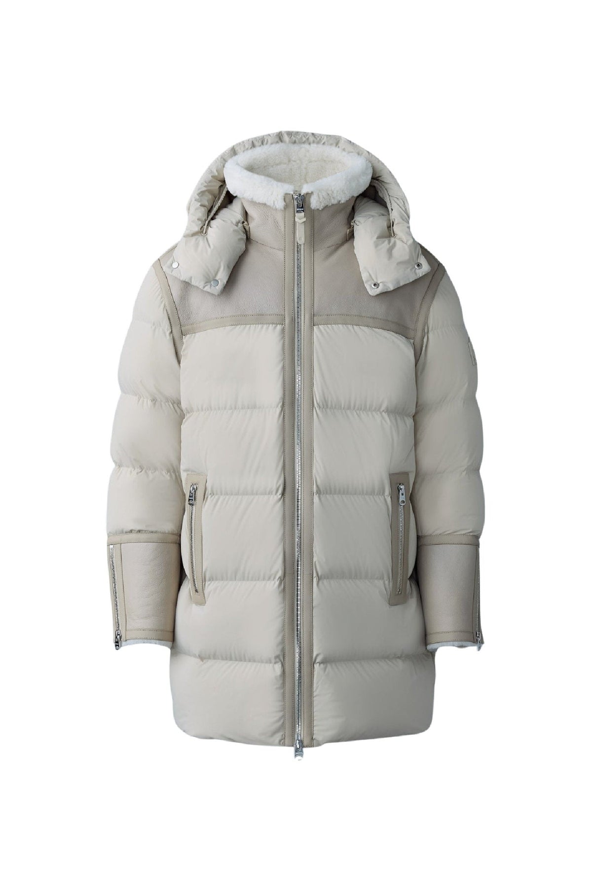 Trench-Natural Men's Mixed Media Jacket