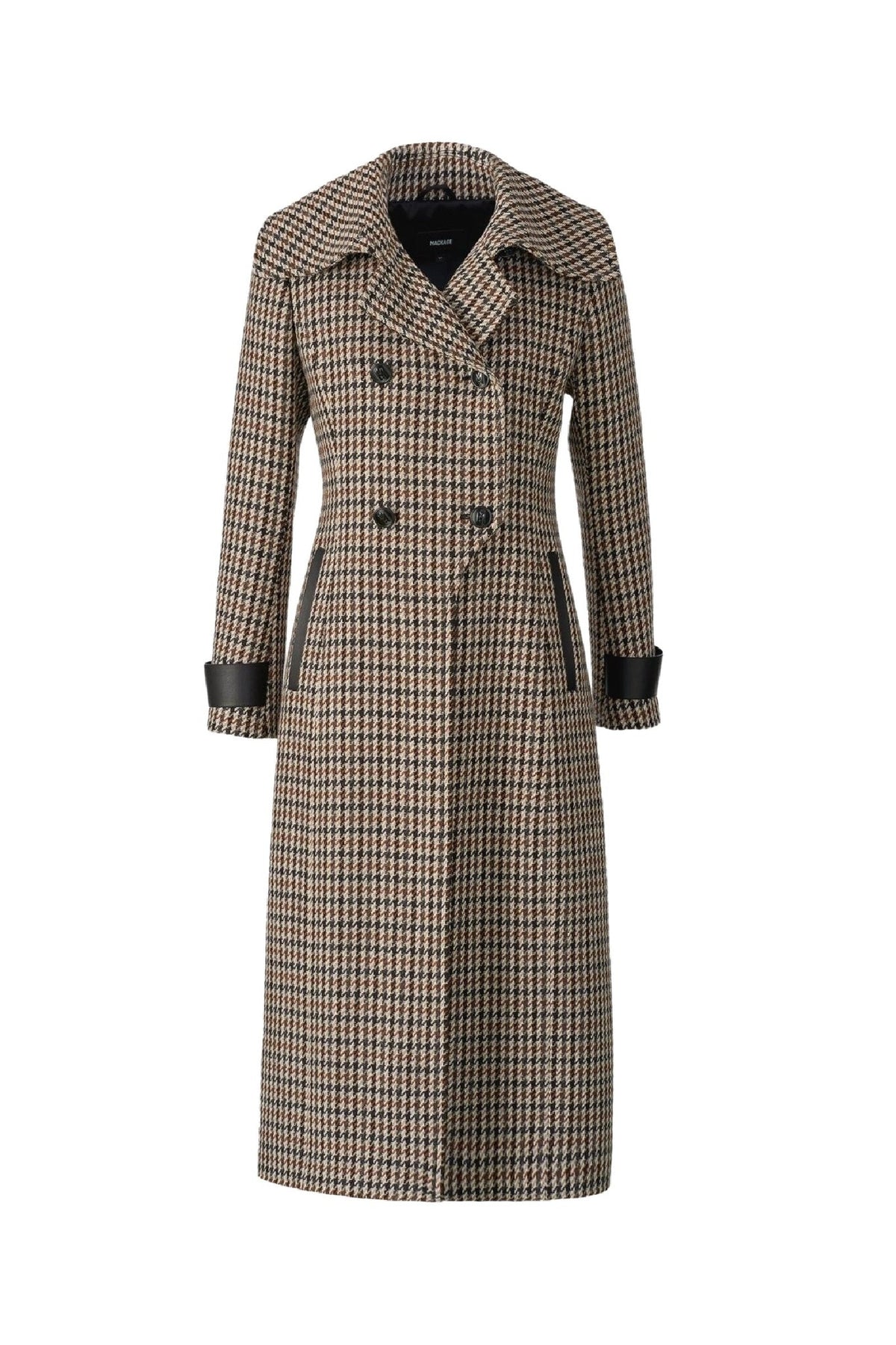 Earth Brown Multi Ladies  Wool Coat