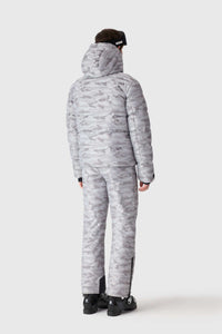 Grey Men's Hooded Down Jacket