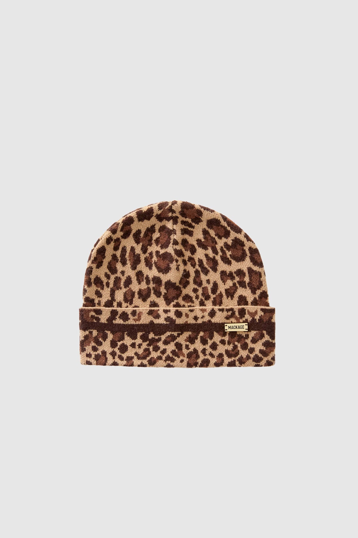 Cheetah Cuffed Hat with Logo