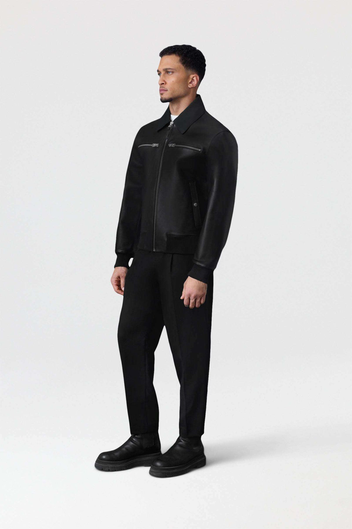 Black Men's Leather Jacket