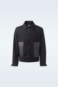 Black Men's Buttoned Jacket