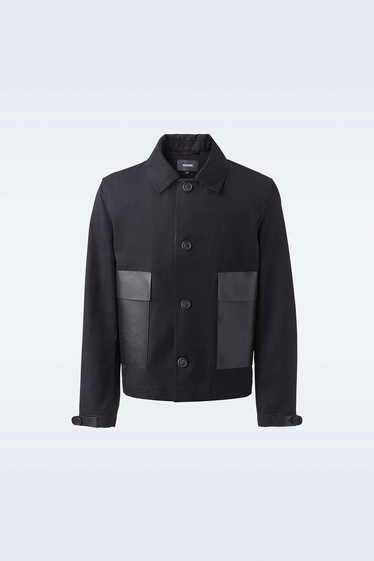 Black Men's Buttoned Jacket
