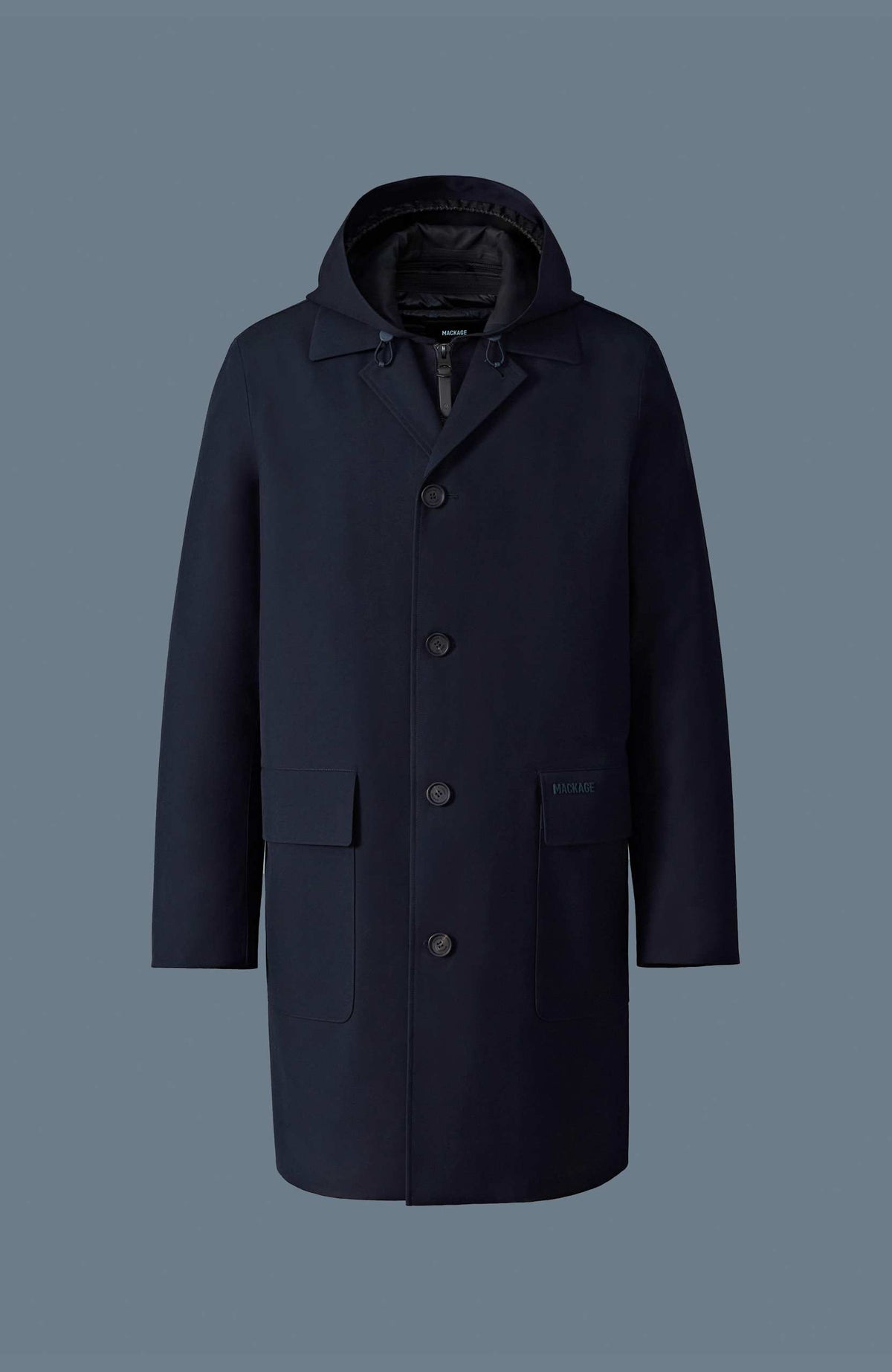 Navy Men's Hooded Rainwear/ Rainproof Coat