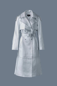 Silver Ladies Leather coat