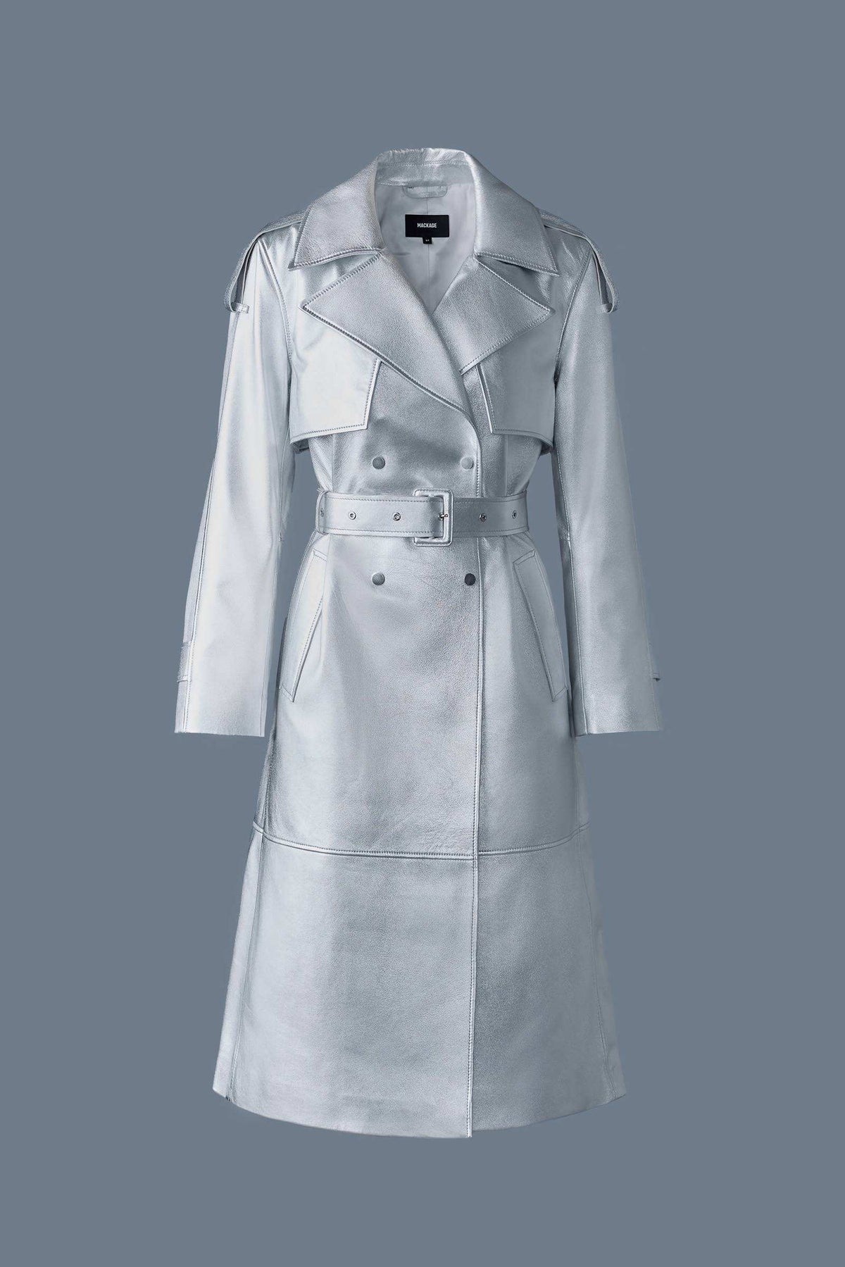 Silver Ladies Leather coat
