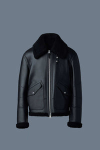 Black Men's Shearling Jacket