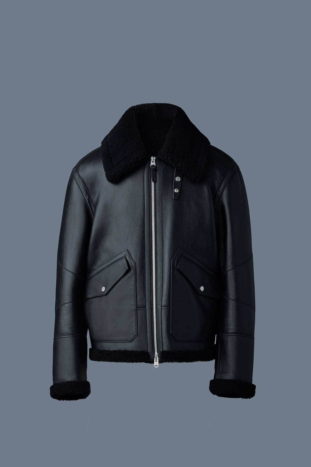 Black Men's Shearling Jacket