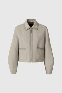 Taupe Mix-Taupe Ladies  Wool Jacket