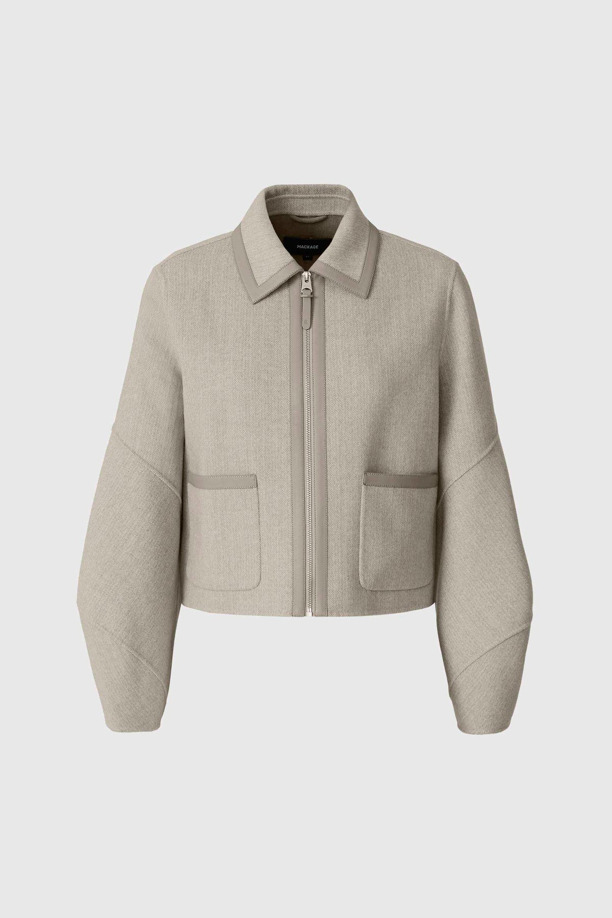 Taupe Mix-Taupe Ladies  Wool Jacket