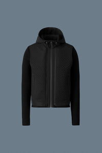 Black Men's Mixed Media Jacket