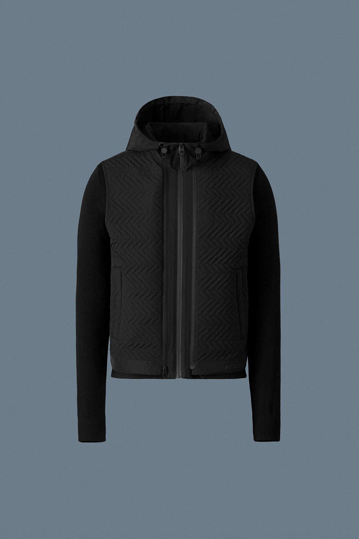 Black Men's Mixed Media Jacket