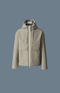 Light Camel-Cream Men's Rainwear/ Rainproof Jacket