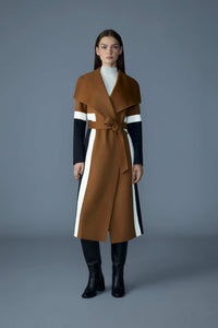 Earth Brown Multi Ladies  Wool Coat