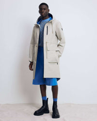 Trench-Celestial Blue Men's Hooded Rainwear/ Rainproof Coat