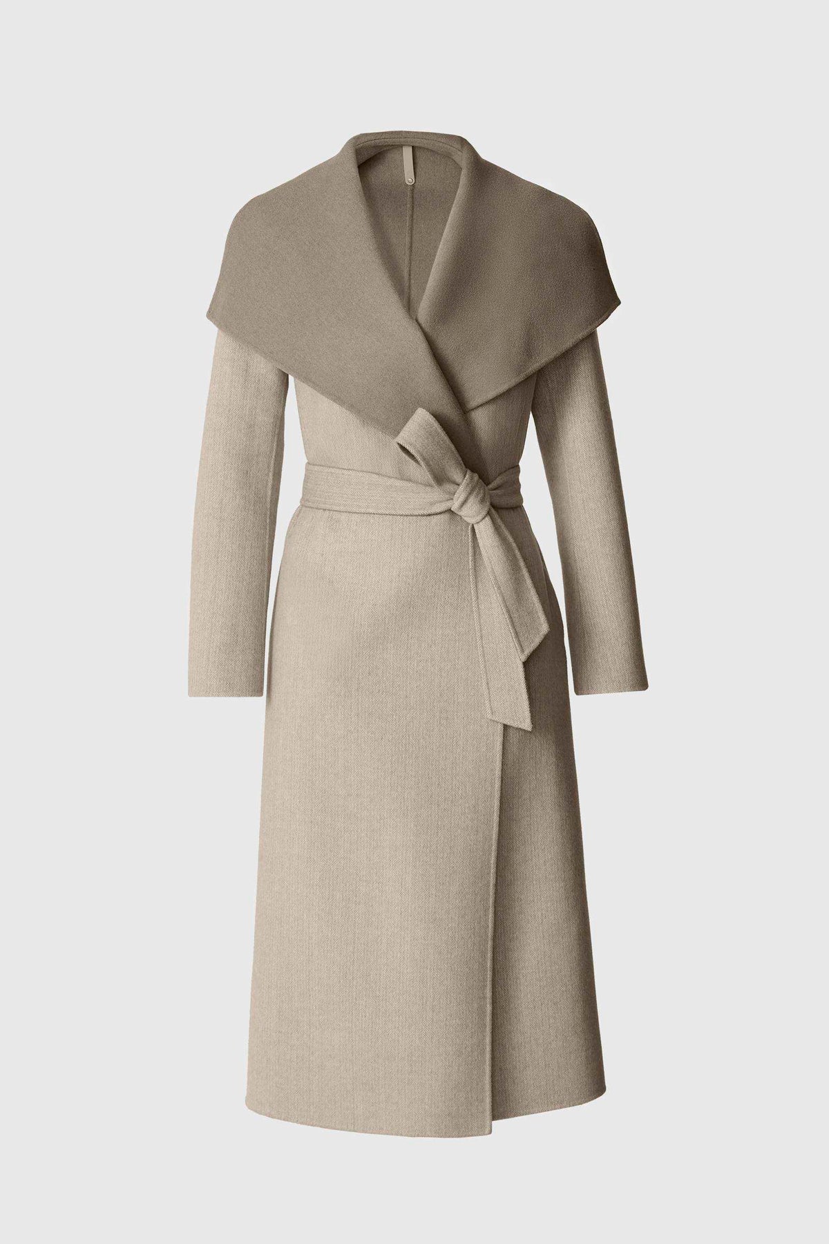 Taupe Mix-Taupe Ladies  Wool Coat