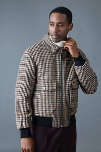 Earth Brown Multi Men's Wool Jacket