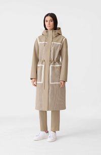 Light Camel-Cream Ladies Rainwear Coat